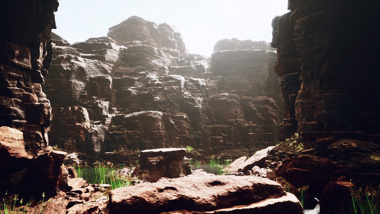 Colorado River cuts through rock at Grand Canyon