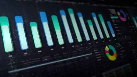 visuales de datos dinámicos para gráficos de información de negocios, gráficos animados e insights basados en datos para una maqueta de reunión de negocios. explore el mundo del comercio, las bolsas de valores y la criptografía