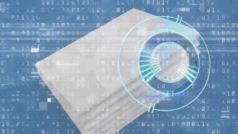 animation of scope scanning over disk storage and binary coding