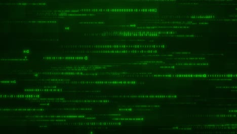 green digital stream binary codes over dark grid cybersecurity motion graphics hacking visuals