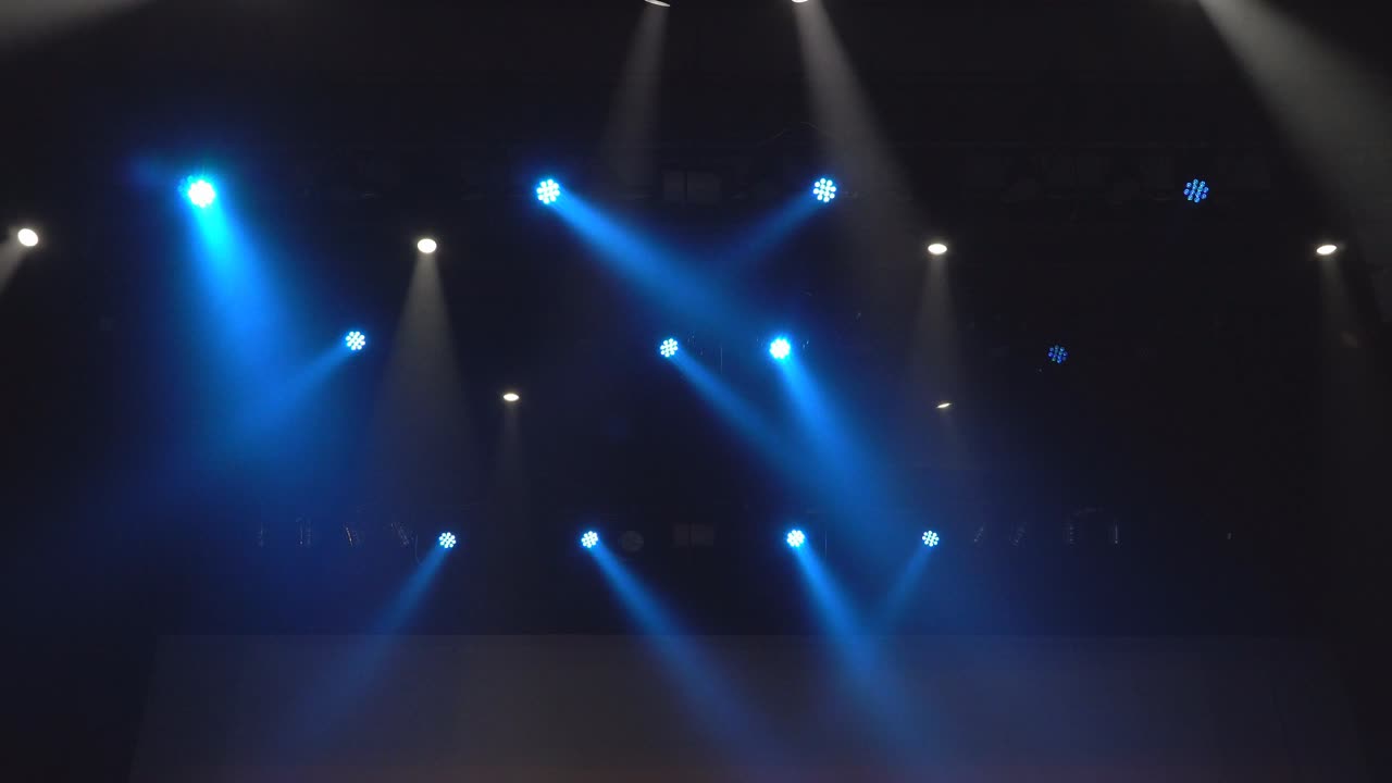 The spotlights on the stage. Stage light