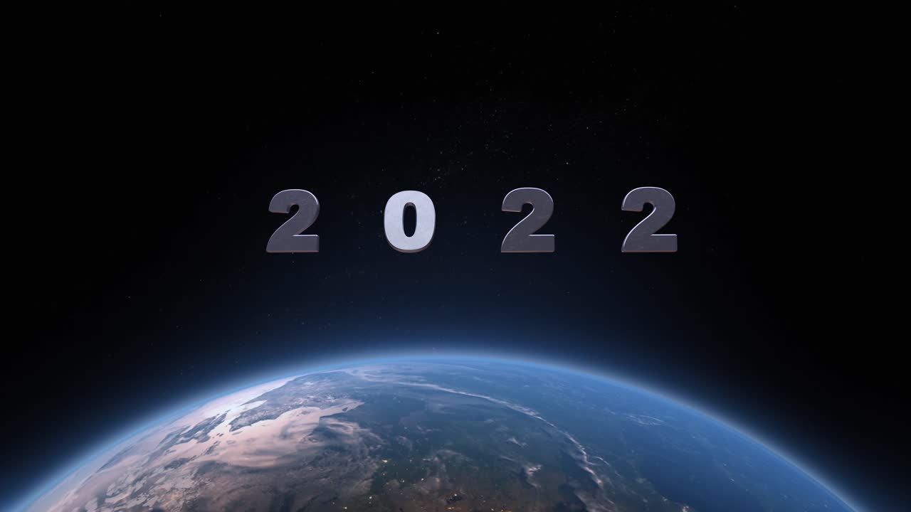 gráficos de la tierra 2022 animación de año nuevo