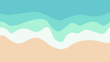tropical beach with pink sand. aerial view. top view empty and clean beach. animated summer background.