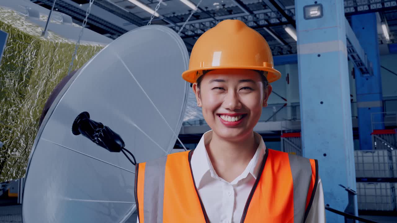 인쇄 공장에서 여성 엔지니어