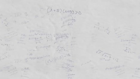 Animation-of-moving-mathematical-formulas-over-white-background