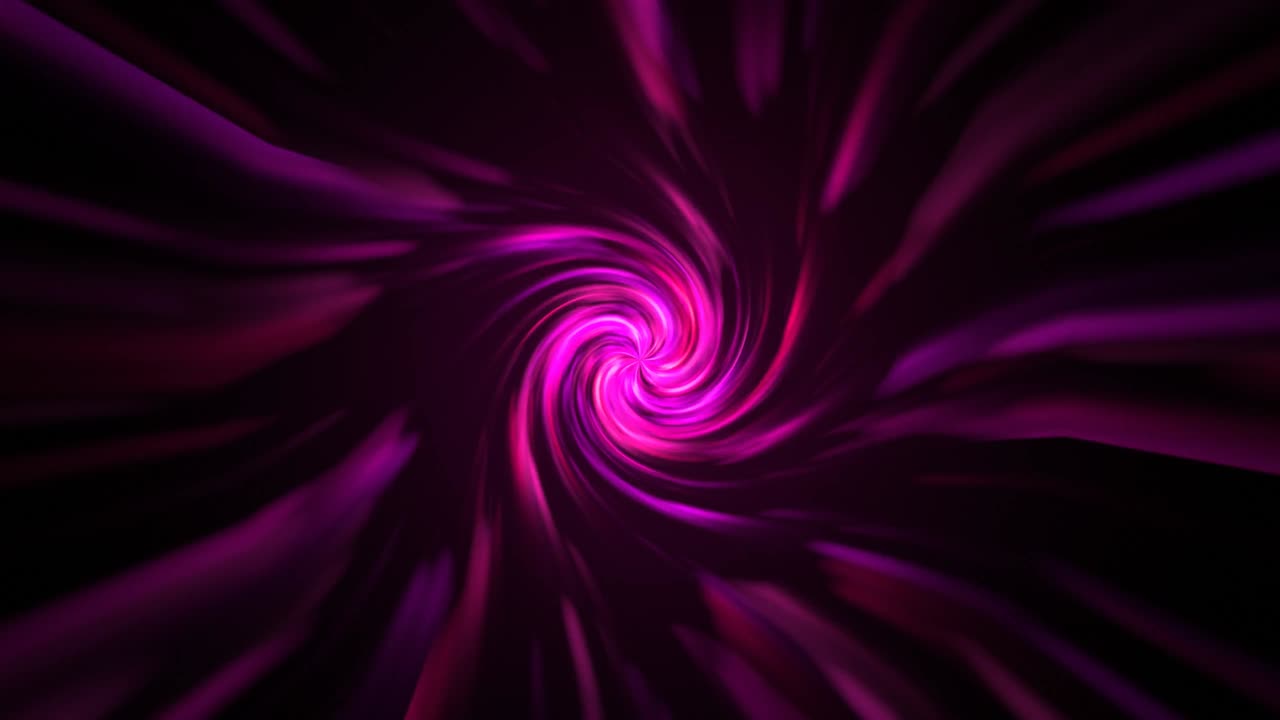 Tourbillon de lumière rose et violet abstraite tournant sur fond sombre