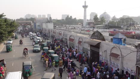 busy market scene in an asian city