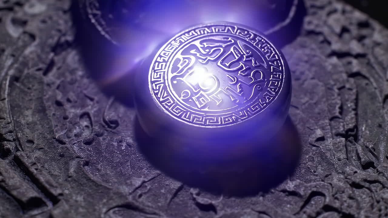 Ancient Artifact with Intricate Engraving