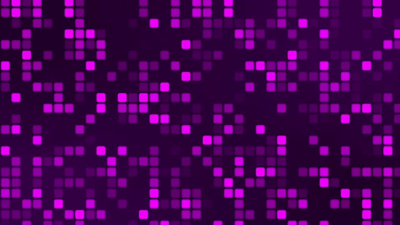 Animated purple Digital Square looped technology Background appears and disappears, looped
