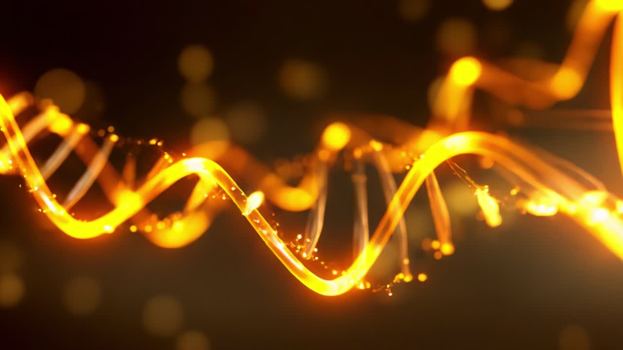 A mesmerizing visual journey through glowing golden waves, illuminating the beauty of dynamic movement intertwined with sparkling light particles in an enchanting display