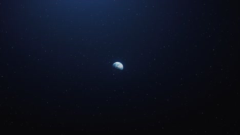 earth in the vast expanse of space