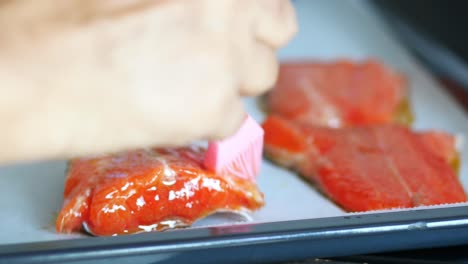 preparación de salmón al horno