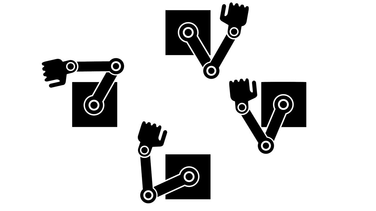 자동화된 작업 프로세스 일러스트레이션