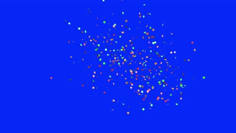 colorful confetti on a blue background