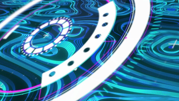 Animation of scope scanning and data processing over green map lines