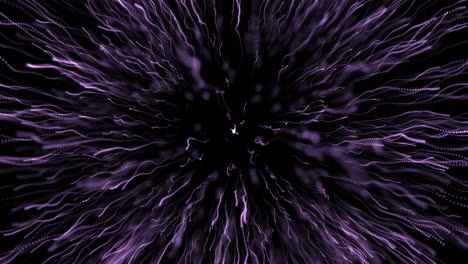 animation of pink trails moving over black background