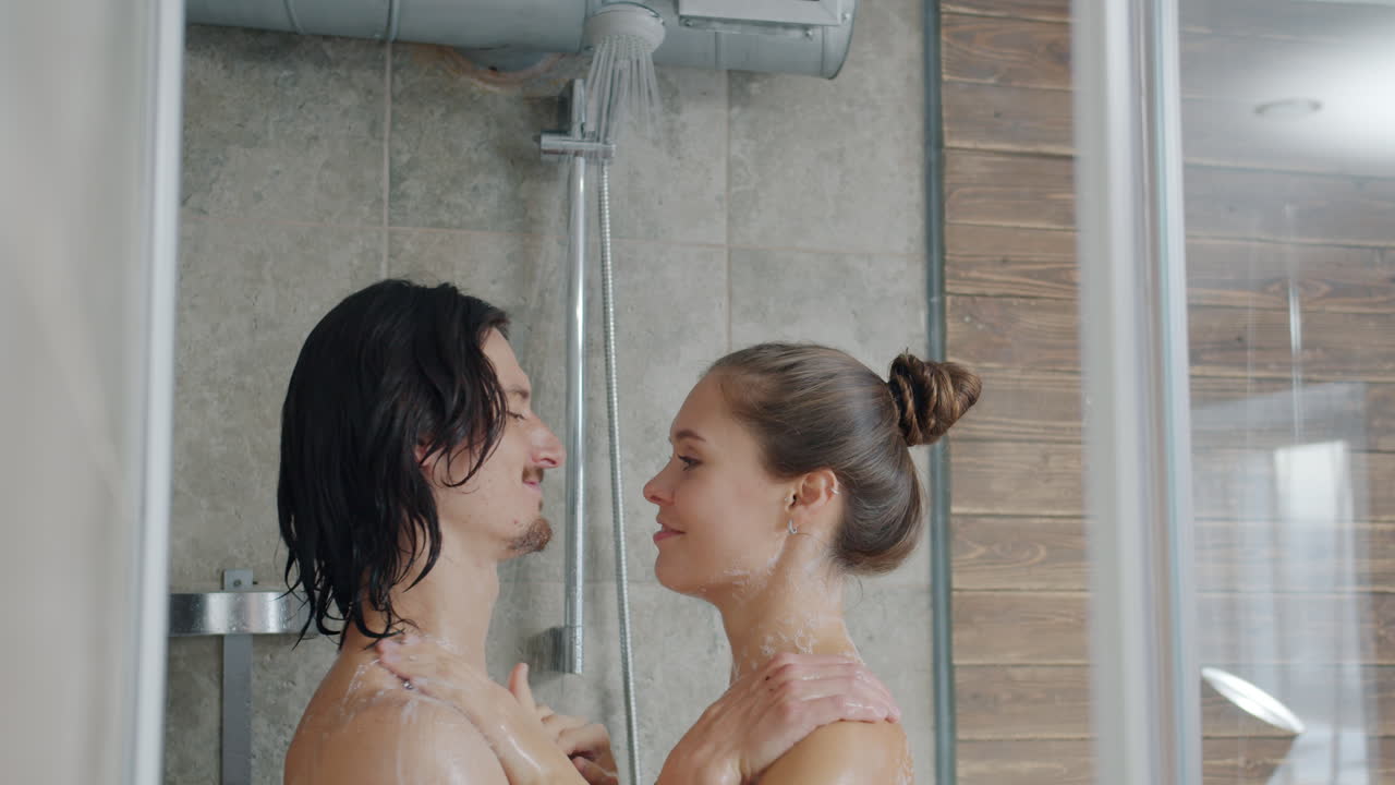 Couple Showering Together