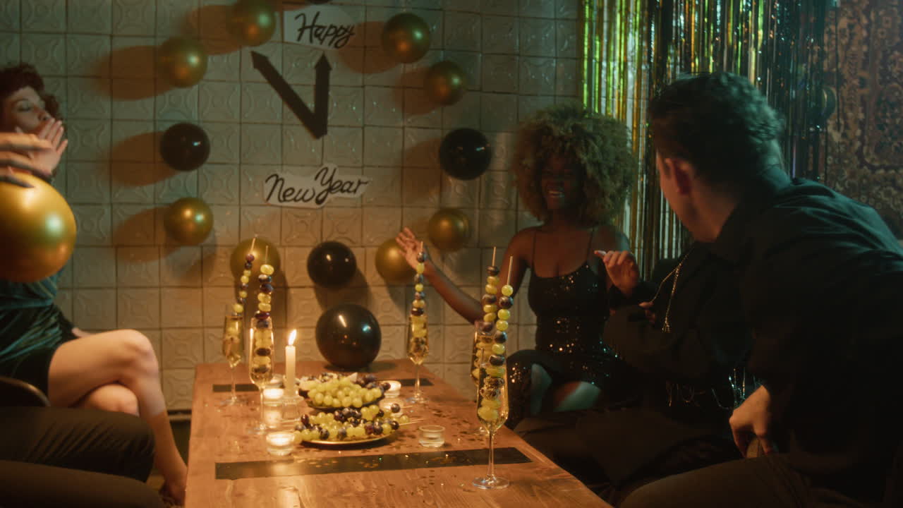 Celebrating New Year's Eve at a Party