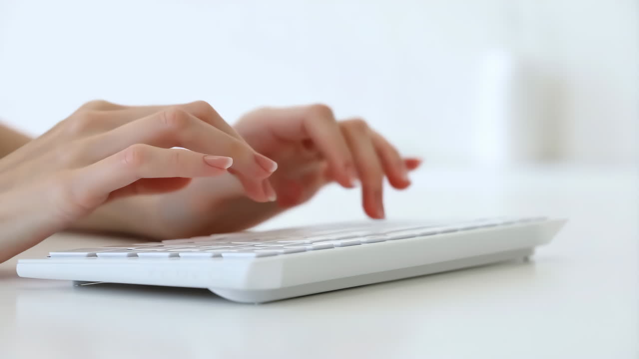 Typing on a keyboard
