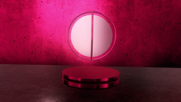 Pink minimalistisk produktvisning