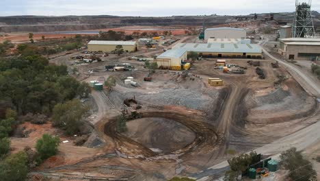 flying over broken hill mine site