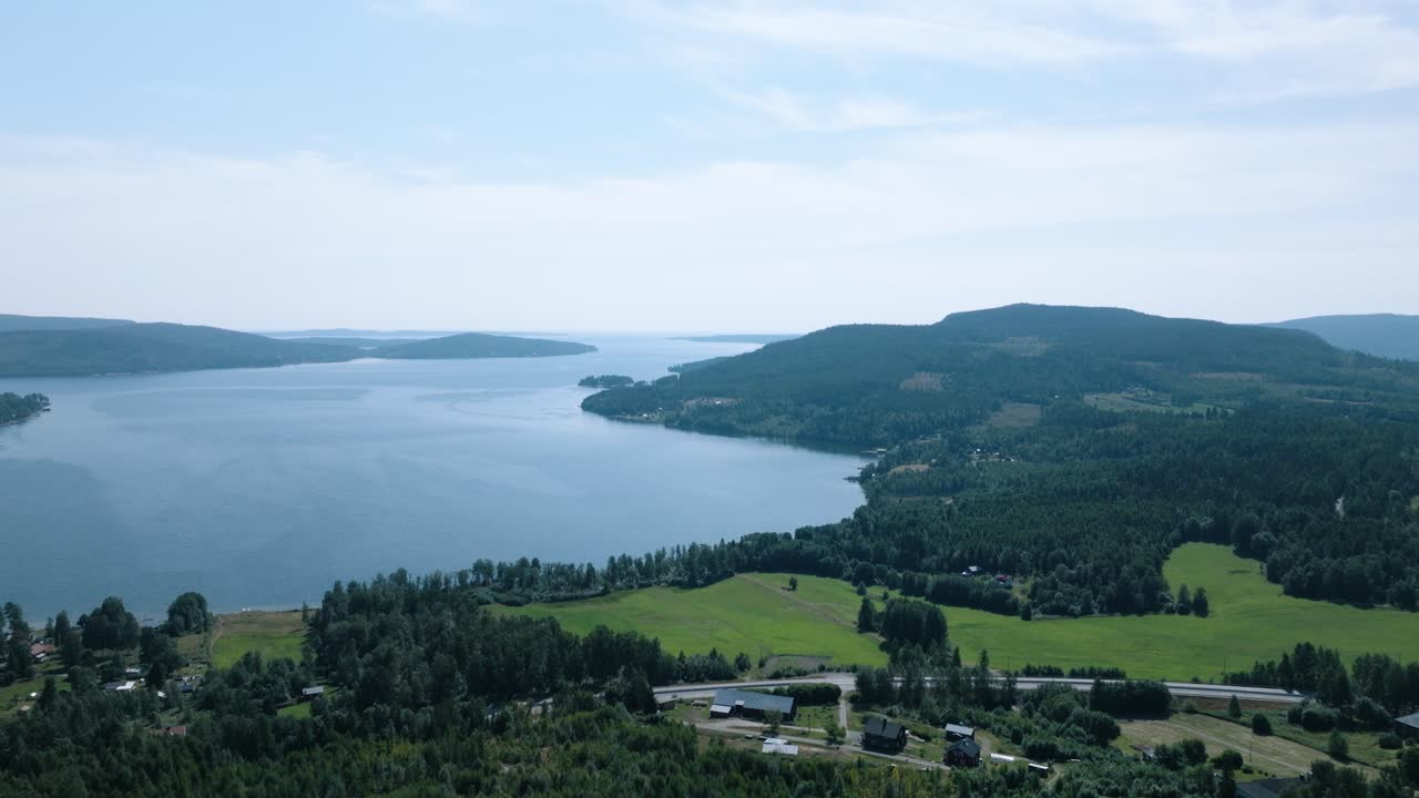 Skuleberget high coast, Sweden, drone ascend