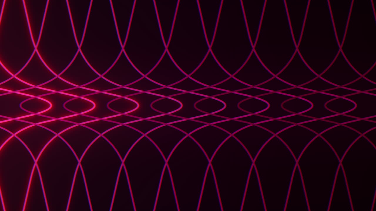 Pulse neon red lines in rows on black gradient