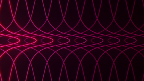 Pulse neon red lines in rows on black gradient