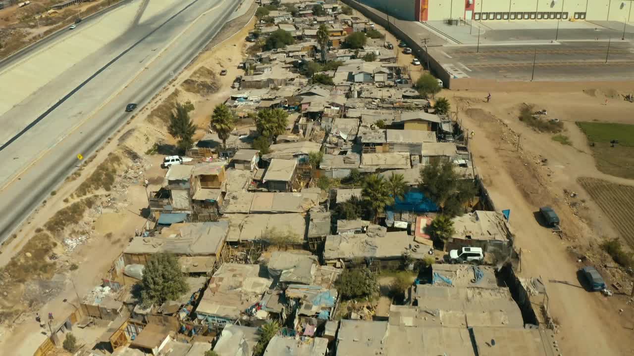 paesaggio rurale città tijuana messico veduta aerea case
