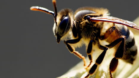 macro close-up of a bee