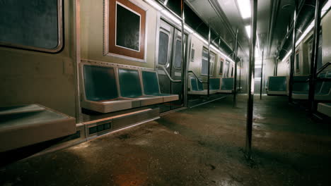 empty subway car interior