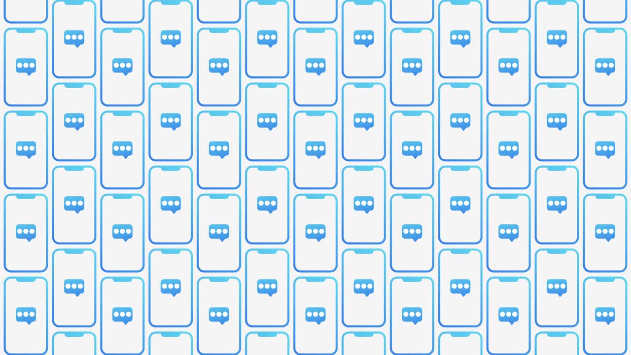 스마트폰 패턴 메시지 애니메이션 배경