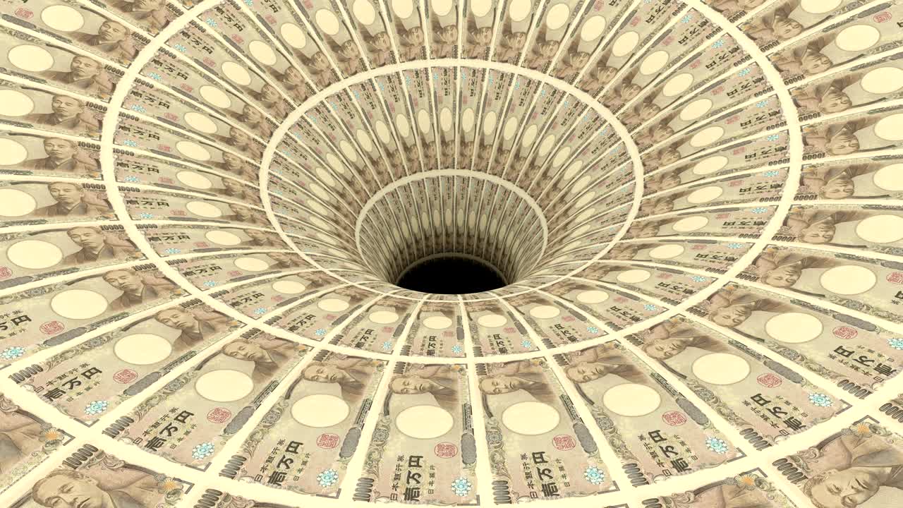 블랙홀은 끝없는 일본 엔의 흐름을 흡수합니다.