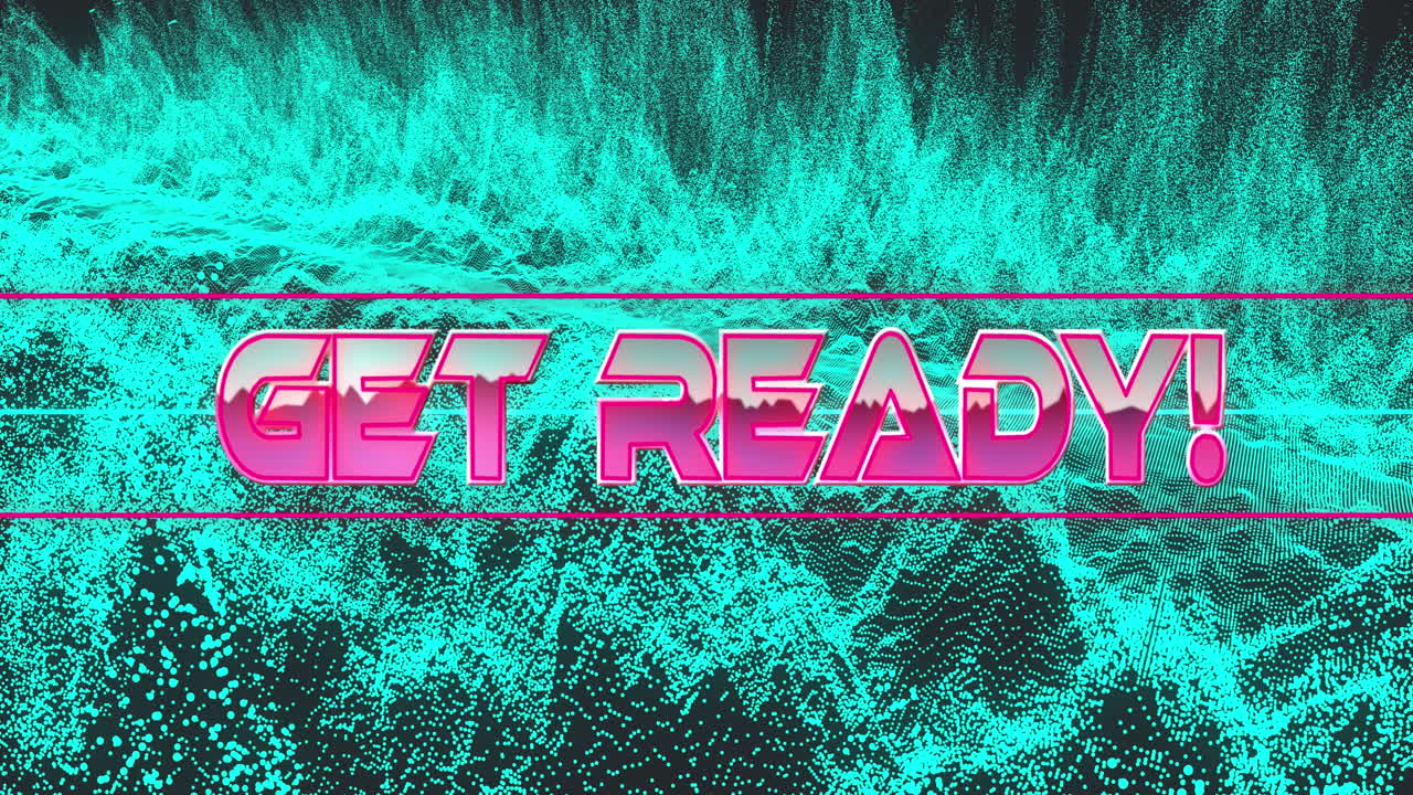 검은 바탕에 준비하고 녹색 파동의 애니메이션