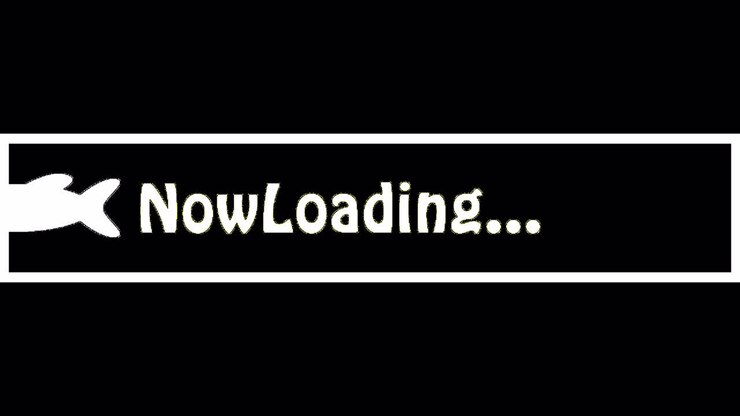 Fish loading Text animation 1080p - 30 fps - Alpha Channel