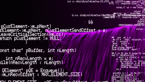 Animación-Del-Procesamiento-De-Datos-Sobre-La-Explosión-De-Estelas-De-Luz-Violeta