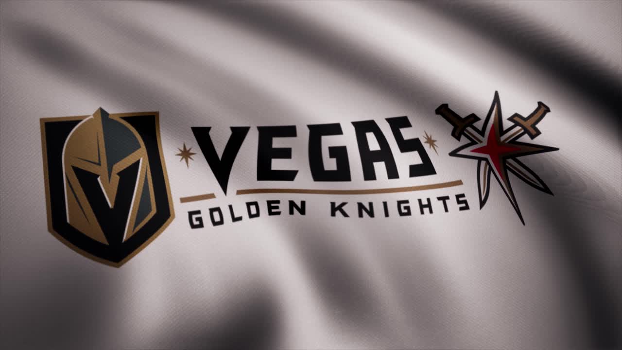베가스 골든 나이츠의 팀 로고가 발 위에