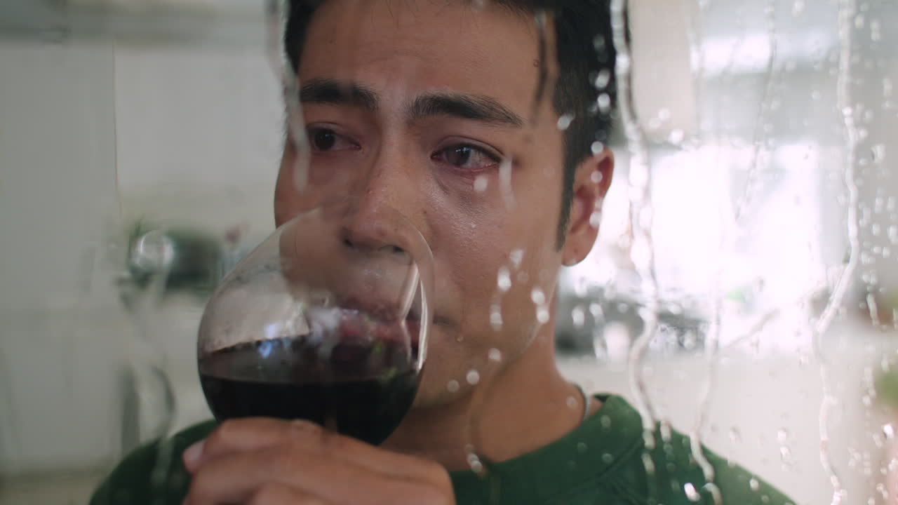 Man looking through the window