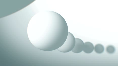 bolas blancas moviéndose sin problemas en animación 3d abstracta. fondo en bucle en 4k, ultra hd.