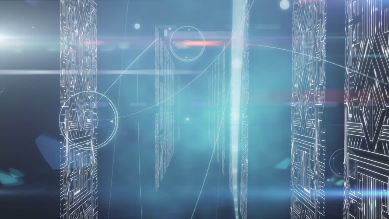 Animation of connections with computer processors