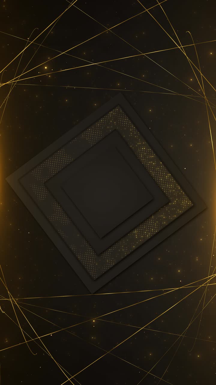 Frame rectangular frame luxury black background christmas golden square glitter particles background