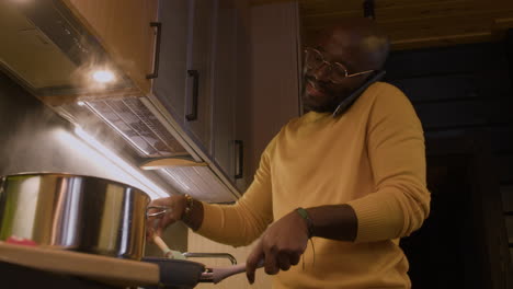 person cooking in the kitchen