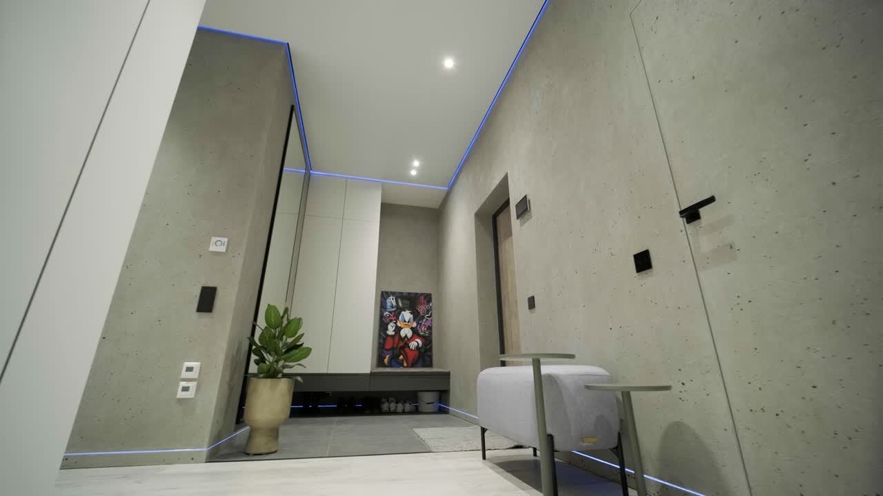 interior moderno y elegante de una cocina-salón. diseño de interiores para el hogar