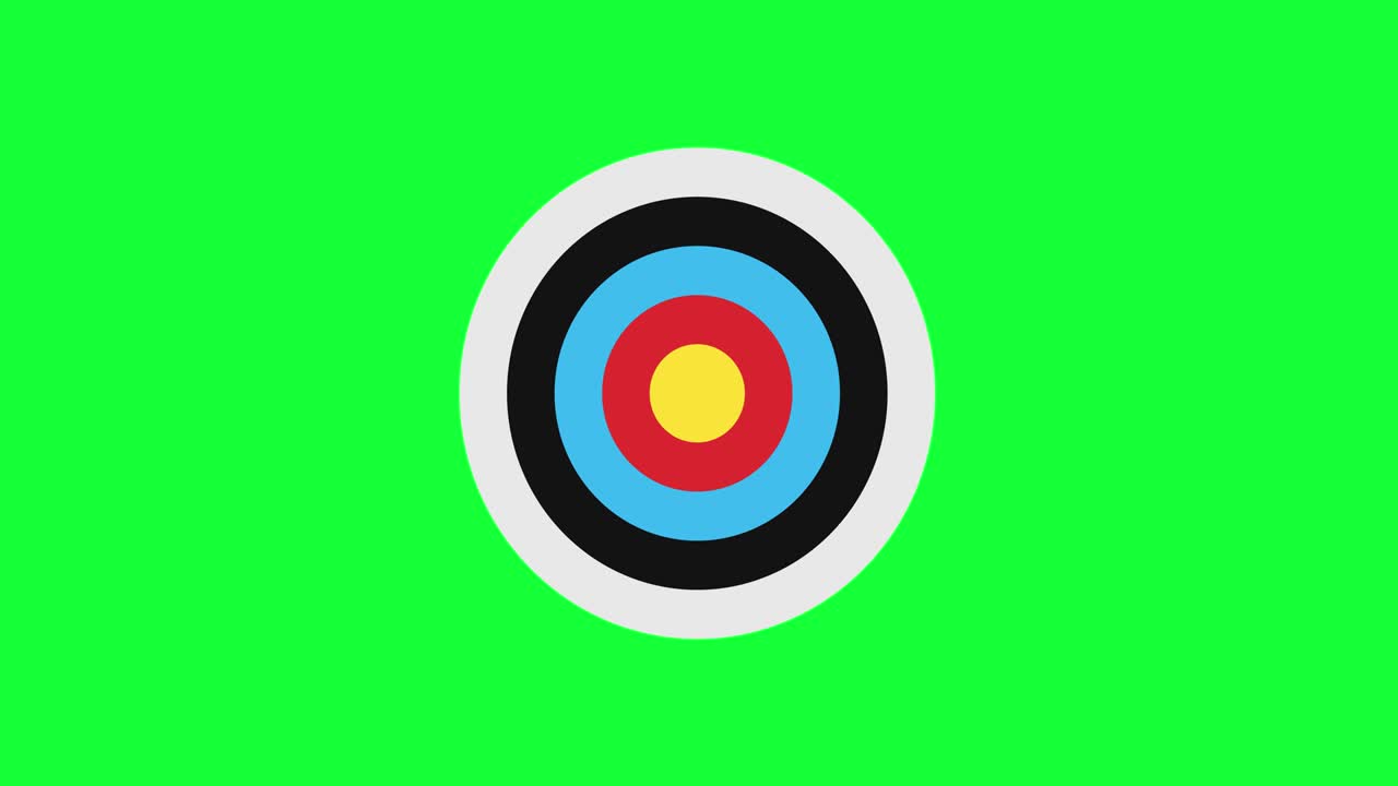 타을 타격하는 화살 bullseye 비디오 애니메이션 성공 비즈니스 개념 목표 완벽한 목표 달성 애니메이션