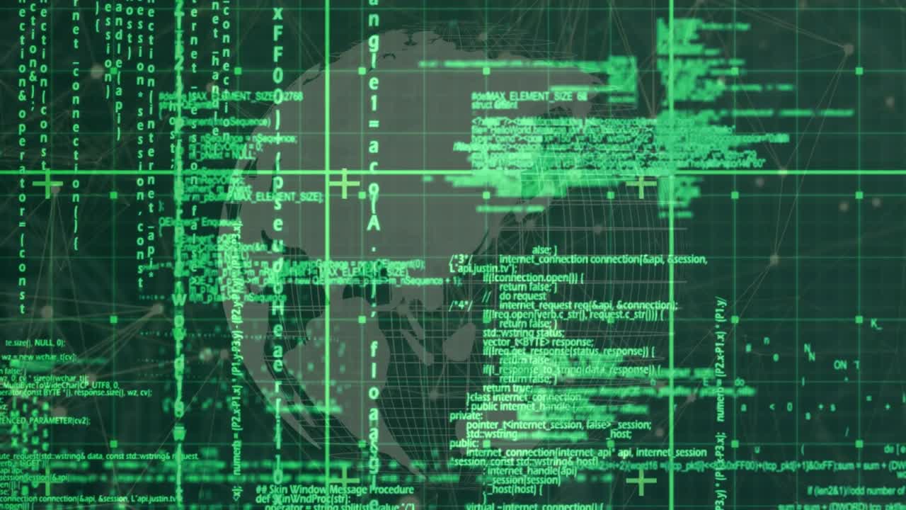 Animation of data processing over globe