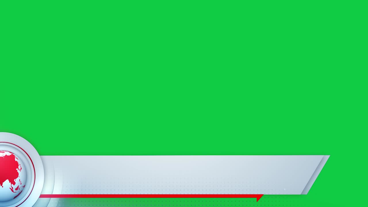 News lower thirds motion graphic elements with removal green screen background. For your video components.