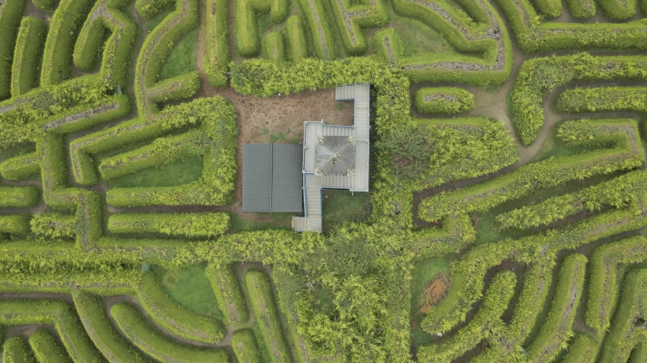 Kildare Maze - Tourist Attraction In Kildare, Ireland - Drone Top Down