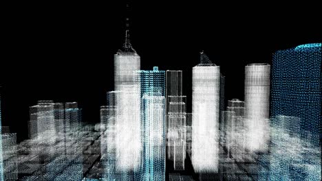 energy power of future big city concept