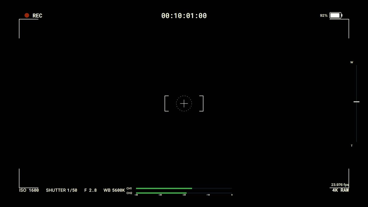 Digital Camera Viewfinder Overlay with Recording Interface
