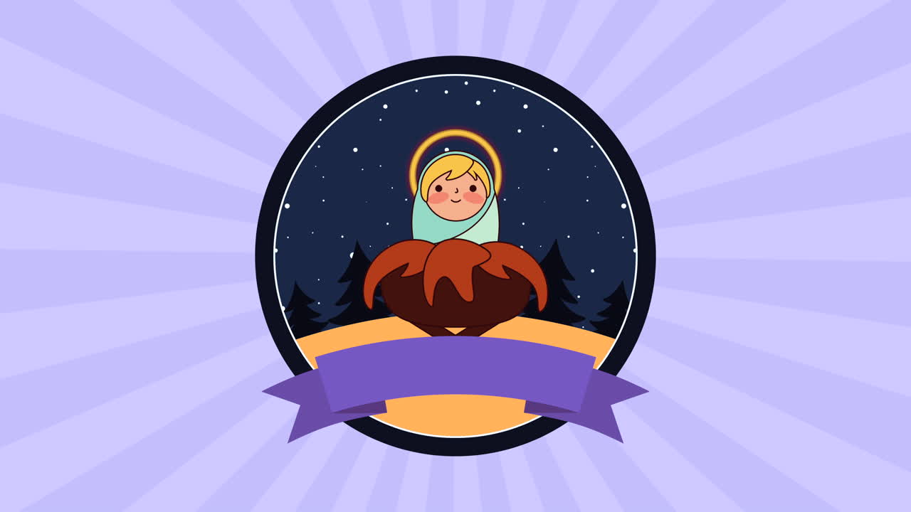 feliz navidad personaje de jesús bebé